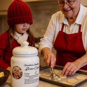 Cookie Jar Personalized With Handwritten Recipe or Photo, Generously Sized, Air Tight Porcelain Canister, Dishwasher Safe and Lead Free, 11” - Etsy