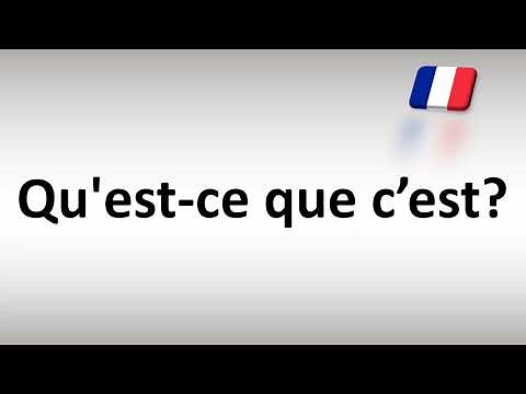 How to pronounce 'Qu'est-ce que C'est' (What is This) in French