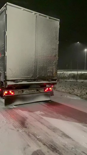 Paul Schuckenmohler Logistics Truck in Snowy Night Scene