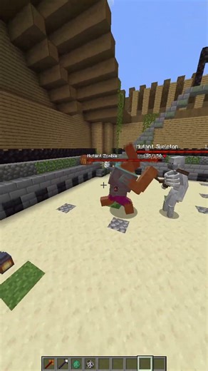 MUTANT ZOMBIE vs MUTANT SKELETON #shorts #minecraft
