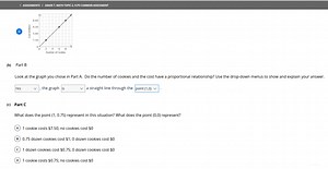 Look at the graph you chose in Part A. Do the number of cookies... | Filo
