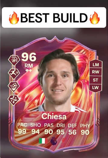 The BEST Playstyle Build for 96 CHIESA FUTTIES in FC 26!? How to make the best version for 96 CHIESA FUTTIES in fc 26! Not sure what you should use on 96 FUTTIES CHIESA Quickstep ? RAPID ? This video is the perfect breakdown for each position helping you create the best possible version of FUTTIES CHIESA. I show you best ST Playstyle s and White Playstyles for CHIESA 96! Including the best RM/RW Playstyle s and White Playstyles for CHIESA 96! #EAFC26 #FUTTIESCHIESA #96CHIESA #CHIESA96FUTTIES #FC