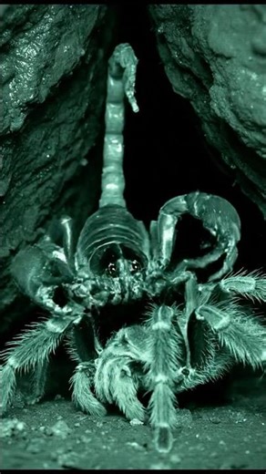 Scorpion vs Tarantula! 🦂🕷️ DEADLY Cave Fight #cctv #natureismetal #predator #scorpion #tarantula