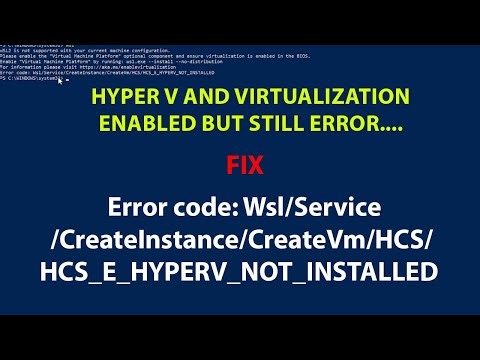WSL: Please enable the "Virtual Machine Platform" and ensure virtualization is enabled in the BIOS