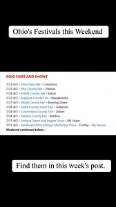 50K views · 101 reactions | Ohio Festivals: July 31 - August 3, 2025 | Ohio Festivals | Facebook