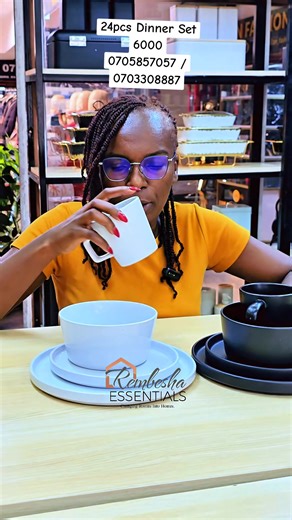 from our shop to your kitchen we present to you this dinner set. Available in Black and White. - We Delivery Countrywide #rembeshaessentials #dinnerset #kitchen