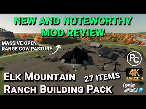 Elk Mountain Building Pack | Mod Review | Farming Simulator 22