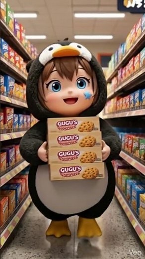 BABY PENGUIN LOSES HER COOKIES 😭 (Heartbreaking!) #shorts #gugugaga