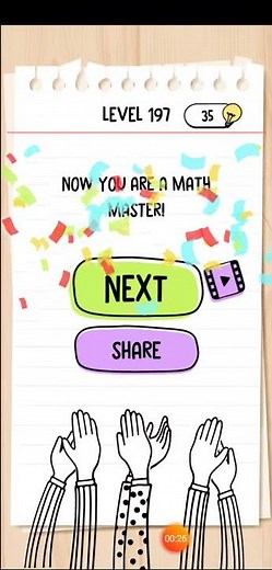 Brain test level 197 Complete the equation correctly Walkthrough