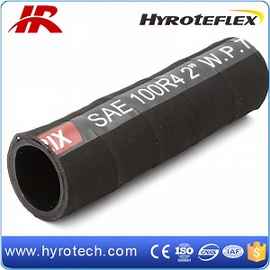 [Hot Item] High Tensile Cords and Helix Steel Wire SAE 100r4 Rubber Hydraulic Hose