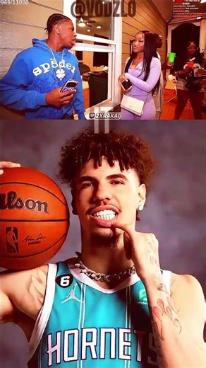 Rakai secured this girl's number by using LaMelo Ball “ion run it” line 😭📲 #sports #streamers #clip