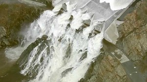 Watch: Oroville Dam water released from main spillway for first time in 4 years
