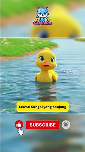 Satu Bebek Kecil Pergi Berenang | Lagu Anak Populer Indonesia | Kartun Edukasi Balita #Shorts