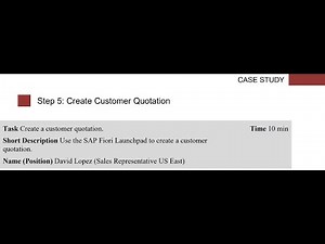SAP Fiori (SD Process) - Step 5: Create Customer Quotation