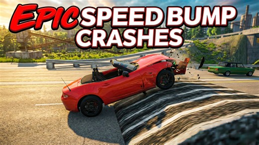 Shocking vehicle test: Cars conquer giant speed bumps