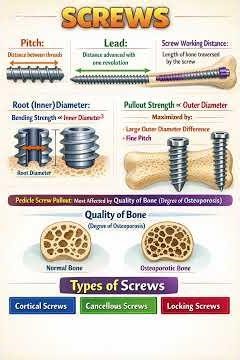 Basic orthopedic lecture screws its parameters for frcs fcps orthopedic ms md