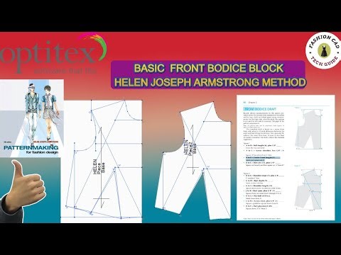 How To Make A Basic Front Bodice Block Pattern - Armstrong method.