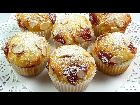 Easiest Cupcakes Recipe in 5 Minutes! Vanilla Cupcakes with Jam, Easy and Delicious!