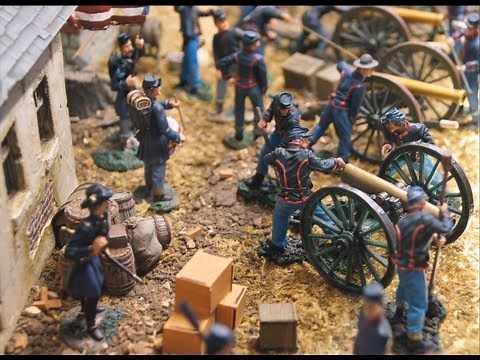 Military Miniatures - Gettysburg Battle Civil War Video Artillery and Cavalry Toy Soldiers
