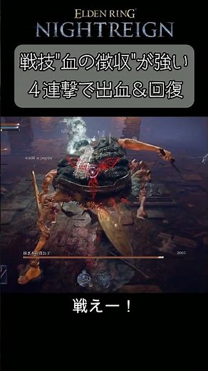 戦技「血の徴収」が強かった！4連撃で出血＆回復付きの良性能！ #エルデンリングナイトレイン