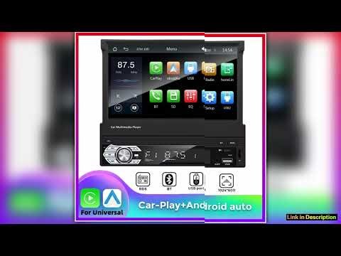 Carplay Android Auto Universal 1 Din MP5 Player 7 Inch Retractable Touch Screen Car Player HD FM AU