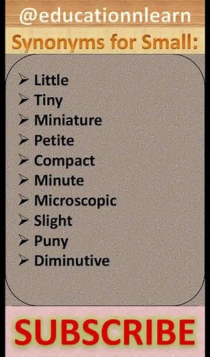 10 Synonyms for “Small” in English | Learn English Vocabulary | Synonyms Series