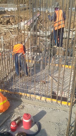 Column Base Prep: Concrete's Future Home #construction#heavyequipment #civilengineering #foundation