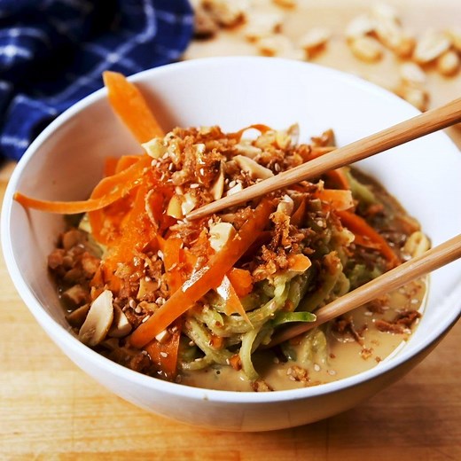 Thai Peanut Cucumber Noodles = The perfect no-cook lunch 🔥 Full recipe: http://dlsh.it/i4O56DI | Delish