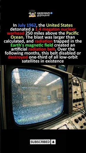 One Explosion Destroyed a Third of All Satellites #nuclear #military #starfishprime
