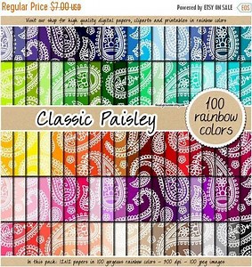 100 SEAMLESS Paisley Digital Paper Paisley Clipart Rainbow Paisley Pattern Bandana Pattern Paisey Background Pastel Neutral Bright Dark - Etsy Australia