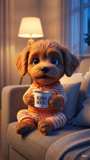 🌜¡Buenas Noches! Perrito Salsero Listo Para Dormir Con Alegría