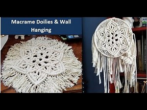 Macrame Dream Catcher | Doilies Snowflake Mat | DIY Wall Hanging Tutorial | 手编雪花图案杯垫&壁挂