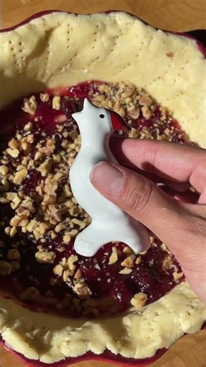 Cranberry Apple Pie with Walnuts