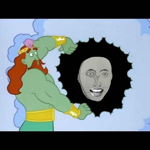 SpongeBob king Neptune shows off beautiful portrait