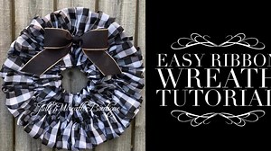 Watch how I take a Dollar Tree Wreath frame and some leftover ribbon to make this easy ribbon wreath. Watch it here ➡️ https://youtu.be/G7n8HTyezS0 | Julie's Wreath Boutique
