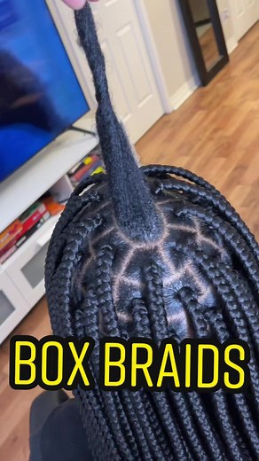 Creative Box Braids Hairstyles | Brick Layer Parting Method