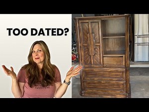 MODERN Makeover of 1980's Outdated Armoire