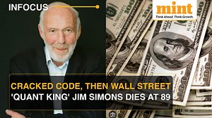 #MintInfocus | #JimSimons: The Mathematician Who Cracked Cold War Code, Then Aced Wall Street | 'Quant King' Several monickers have been used over the years to refer to Jim Simons, the billionaire #mathematician investor who's famously known for creating the world's greatest #money making machine at his firm, #RenaissanceTechnologies. Jim Simons founded the most successful quantitative hedge fund of all time - his flagship #MedallionFund saw annual #returns of 39% even after hefty fees, between 