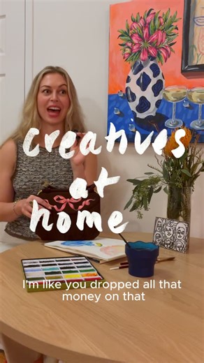 @nextseason.nyc on Instagram: "Rosalee Lewis - art director, creative director, and painter - on her new creative outlet: painting on fabric 🎨 @rosylewis loves personalizing a well-worn or vintage piece with special details, like this girly bow. But there’s always room for a ‘slightly f-d up’ element to subvert expectations and make a statement! Commissions are officially open (DM her @studiorosalee for a quote). Rosalee is wearing a @nextseason.nyc Shell Top, made of 100% upcycled yarns. Proje