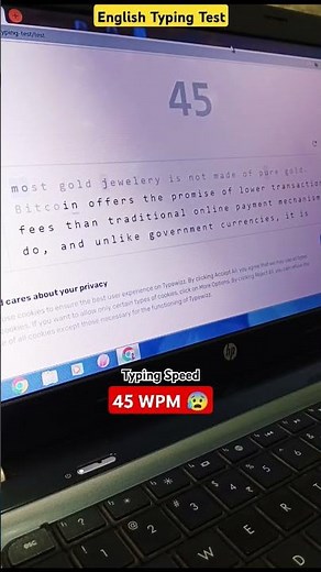45 WPM 😢 English Typing Speed | Online Typing Practice Free | #typing #ARP_0101
