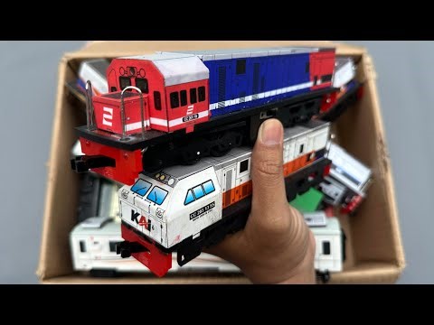 Asmr review miniatur kereta api cc 201 perumka double traksi dengan kereta api cc 203