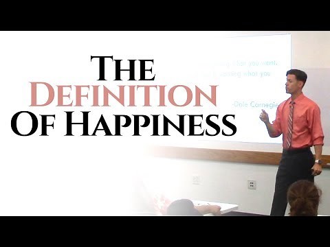 The Definition Of Happiness - Psychology Lecture || Ryan David
