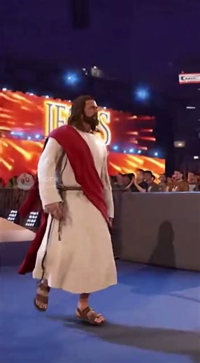 Jesus enters WrestleMania.