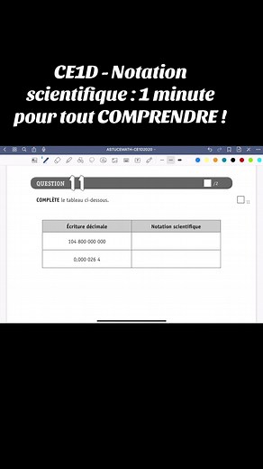 CE1D - Notation scientifique : Compréhension rapide en 1 minute