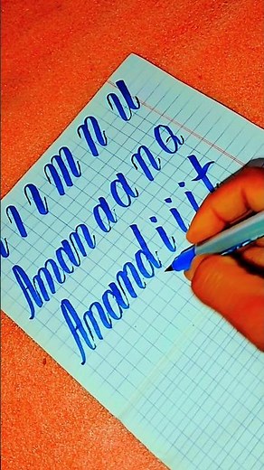Easy calligraphy for beginners with brush pen #calligraphy #handwriting