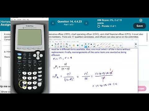 Math 14 HW 4.4.23 How many different ways can the officers and committee be​ appointed?