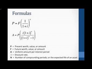 Present Value and Annual Worth