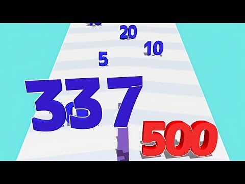 Numbers Madness Run Merge game forever and highest score ASMR run 