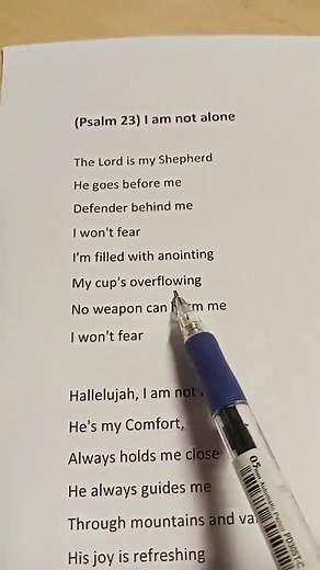 Psalm 23: I Am Not Alone - Full Song and Lyrics