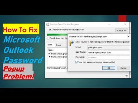 How To Fix Microsoft Outlook Password Popup Problem